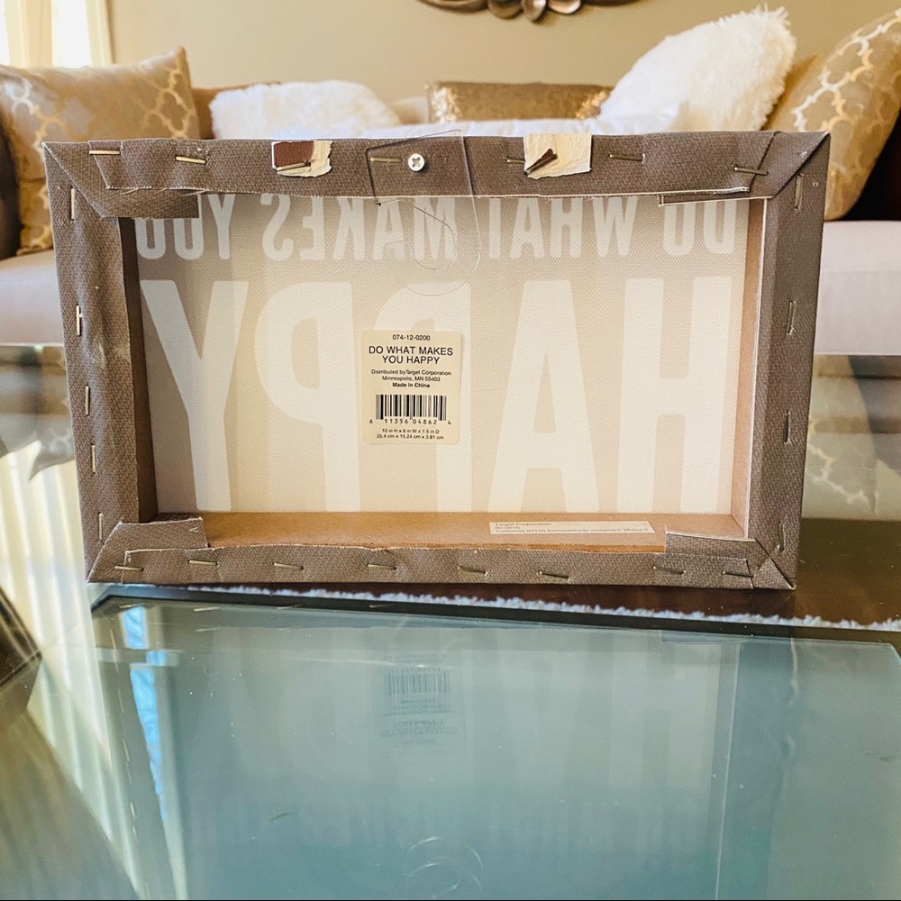 Do What Makes You Happy Canvas Wood Block Decor - Picture 6 of 6